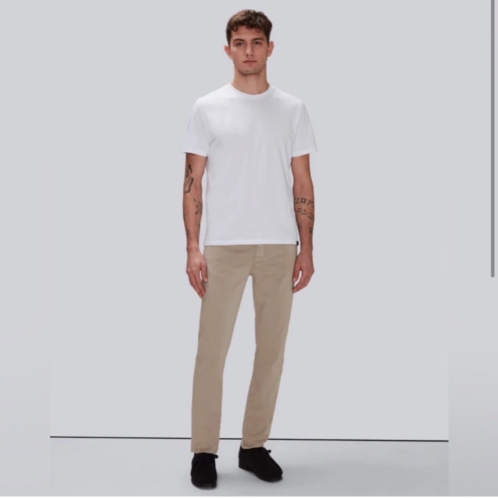 7 for All Mankind Men's Slimmy Cropped Jeans Striaght Leg Denim Begie Size 34
